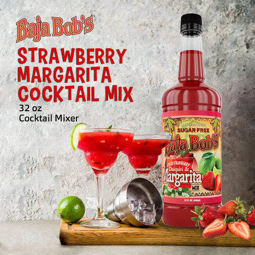 Mezcla Para Margaritas Fresa Sin AzĂșcar 32oz