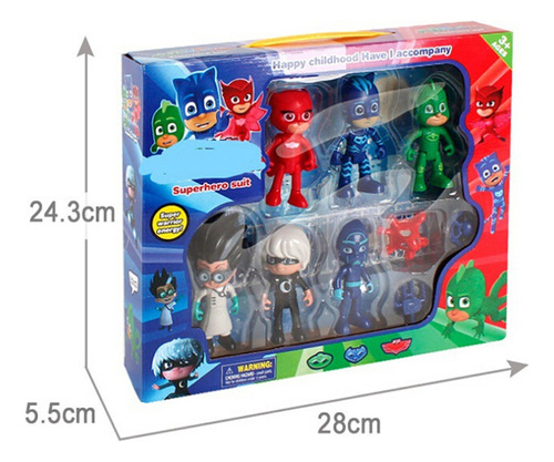 Juego De 6 Figuras De Acción Pj Masks Catboy Cloak, Juguete