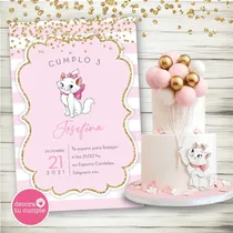 Comprar Kit Imprimible Gatita Marie Aristogatos Candybar Invitación 
