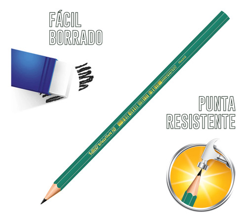 Kit Escolar Completo Bic X 20 Piezas Lapiz Lapiceras Colores Clásicos Tinta Azul Negra Lápices de gráfito Colegial Dibujo