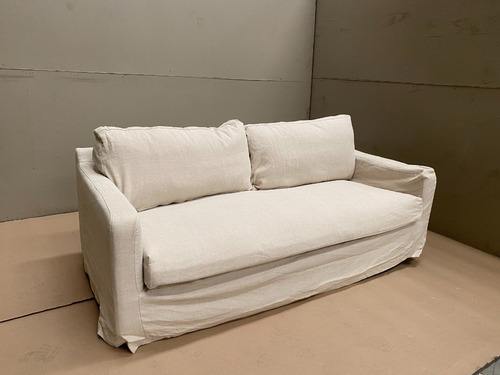 Sofa 2c Collins Crudo Color Blanco