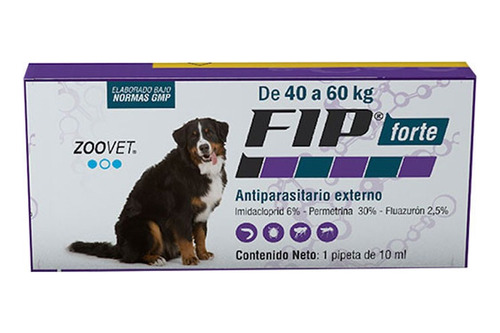 Antipulgas F.i.p. Forte Para Perros De 40 A 60kg