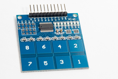 Imagen 2 de 6 de Sensor Capacitivo Ttp226 8 Canales Switch Touch Para Arduino