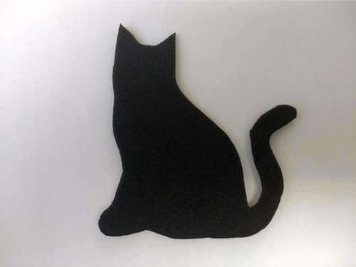 Apliques Gato Negro Set X6 Halloween Decoracion 