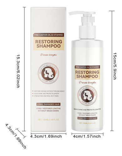 Shampoo Reparador De Proteção Térmica Dry Frizzy Smoothed Sh
