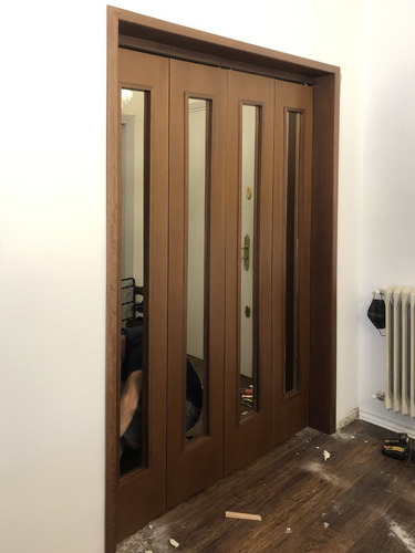 Imagen 4 de 10 de Rectificación De Medidas Para Puerta Plegable En Madera