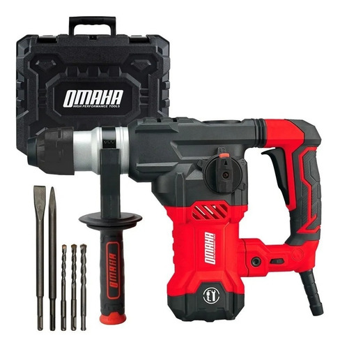 Rotomartillo electroneumático Omaha RM-32PLUS rojo frecuencia de 50Hz con 1500W de potencia 220V-230V
