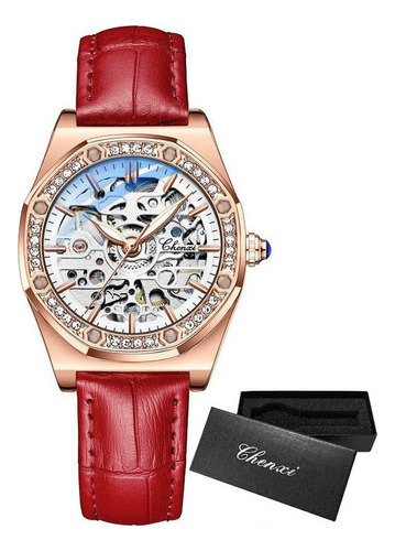 Reloj Luminoso Mecánico Chenxi 8848l Diamond Skeleton