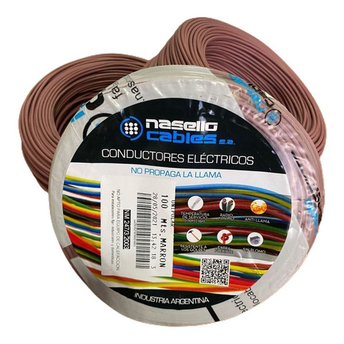 Cable Unipolar 6 Mm Cobre Normalizado X50 Mts Pvc Ignifugo