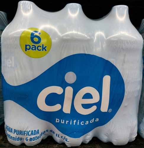 Agua Ciel 6 Botellas De 1l Cada Uno 