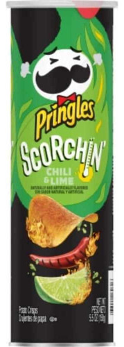 Batata Chips Pringles Scorchin Chili Lime Pimenta Limao 158g