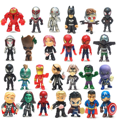 Sets De Muñecos  De 26 Mini Figuras De Acción De Superhéroe