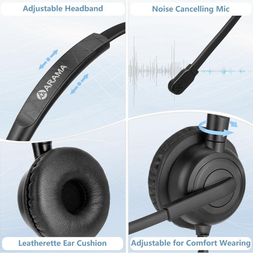 Auriculares Para Teléfono Con Micrófono Y Cancelación De Rui