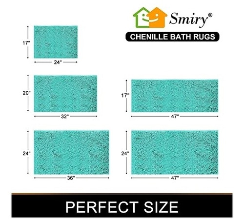 Alfombras De Baño De Felpilla De Lujo Extra Suave Lavable