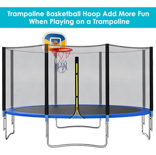 Aro De Baloncesto Para Cama Elástica Con Bomba Y 2 Mini Bola