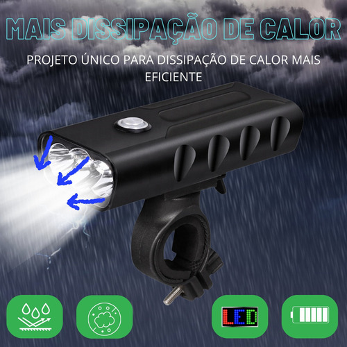 Linterna Frontal For Bicicleta Bx3 T6-l2 1000 Lúmenes +