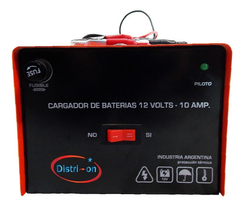 Cargador De Bateria 12 Volts 10 Amp. Industria Argentina