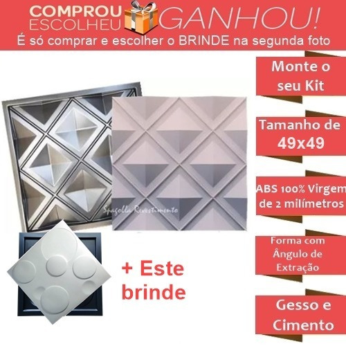 Forma Gesso 3d Cimento Abs 2mm Estrela Firenze 50x50 Brinde R