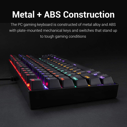 Teclado Gamer Redragon Kumara K552 Rgb Sw Red Español