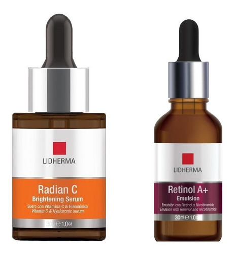 Kit Radian C Serum Vitamina C+ Retinol A+ Emulsión Lidherma 