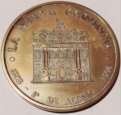 Medalla Centenario Diario Nueva Provincia 1998 70 Mm