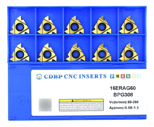 16er Ag60 Indexable Inserto De Carburo Roscado Cnc Torn...