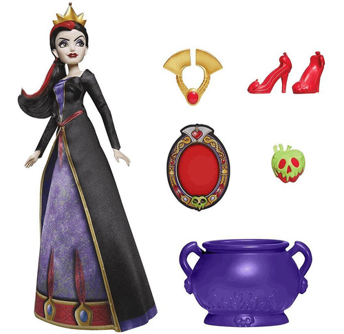 Disney Branca De Neve Boneca Vilã Rainha Má Com Acessórios