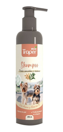 Shampoo Piel Sensible/reseca Eco Traper 250 Ml Avena/ Te
