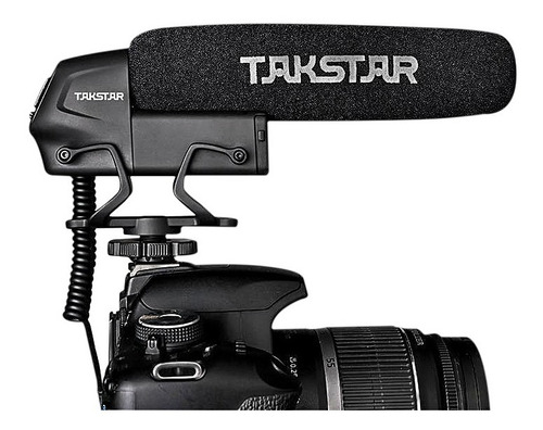 ¡Micrófono Takstar Sgc600 Shotgun Pro para cámara réflex digital Shop! Color: negro