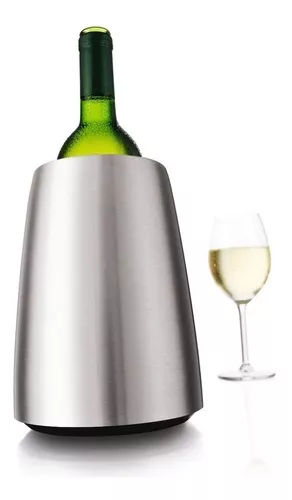 Enfriador De Vinos Elegante En Acero Inoxidable Vacuvin