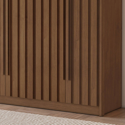 Guarda Roupa Casal 6 Portas Ripadas Portugal Cacau Fg