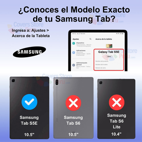 Funda Para Samsung Tab S5e 10.5 Flipcover Giratoria Azul