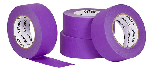 4 Pack 2 Inch X 60yd Stikk Purple Painters Tape 14 Day Easy