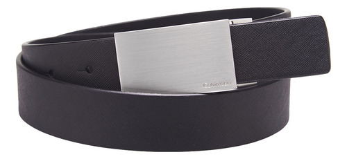 Calvin Klein Cinturon Para Hombre Reversible 11cke10005 Color Black Diseño De La Tela Lisa Talla 36