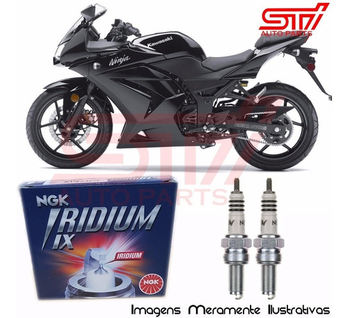 Jogo Vela Ngk Iridium Cr8eix Kawasaki Ninja 250 2009-2012