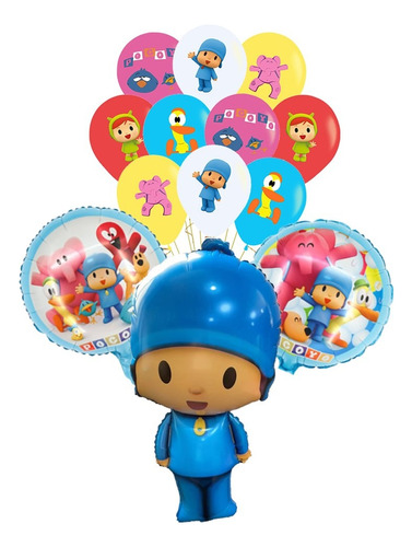 Pack 13 Globos 3 Metalizados 10 Látex Pocoyo