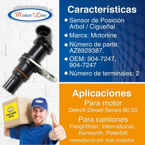 Imagen 3 de 9 de Sensor Posición Arbol Az8929387 Detroit Diesel Srs Serial 60