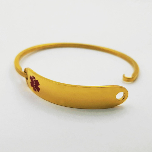 Imagen 4 de 7 de Pulsera Acero Alerta Médica Grabado Láser Personalizado 1176