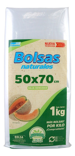 Bulto 25 Kg Bolsa Natural Transparente Bio Medidas 50 X 70 Cm - Cal. 170