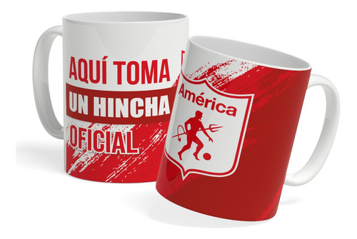 Mug América De Cali Hincha Oficial + Caja Personalizada