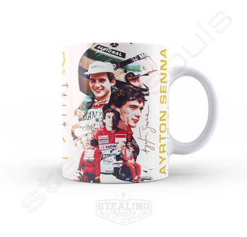 Imagen 1 de 3 de Taza Fierrera - Ayrton Senna #23 | World F1 Champion Edition