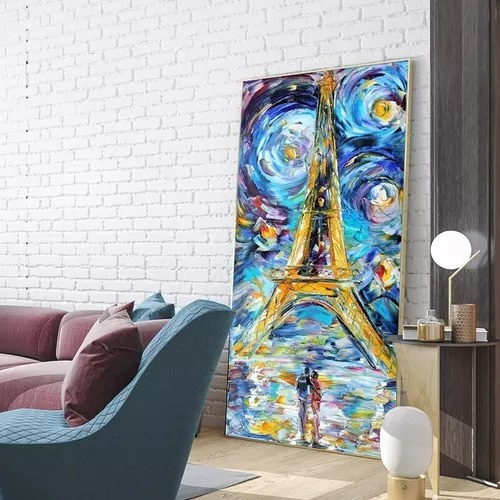 Cuadros-torre Eiffel ,decorativo,95x60cm-16k 