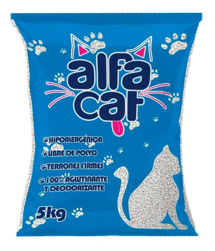 Arena Para Gato Alfa Cat 5pzs De 5kg Total 25 Kg