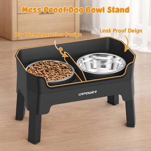// Cuencos Elevated Dog Bowls Urpower 3 En 1 A Prueba De