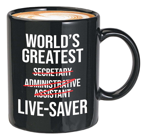 Taza De Café De Secretaria, 11 Onzas, Color Negro, El Mejor 