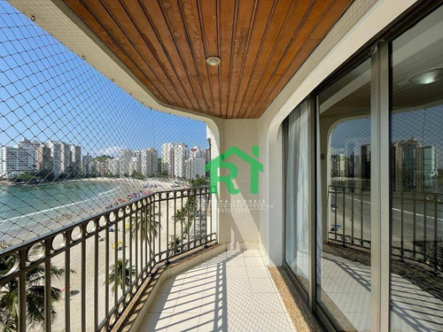 Imagem 2 de 30 de Apartamento Frente Mar, 4 Dormitórios Sendo 3 Suítes, 2 Vagas, Área De Lazer, Astúrias, Guarujá/sp - Ap5783