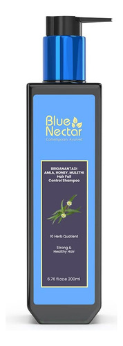 Champú Anticaída Blue Nectar Con Amla, Miel Y Mulethi, Champ