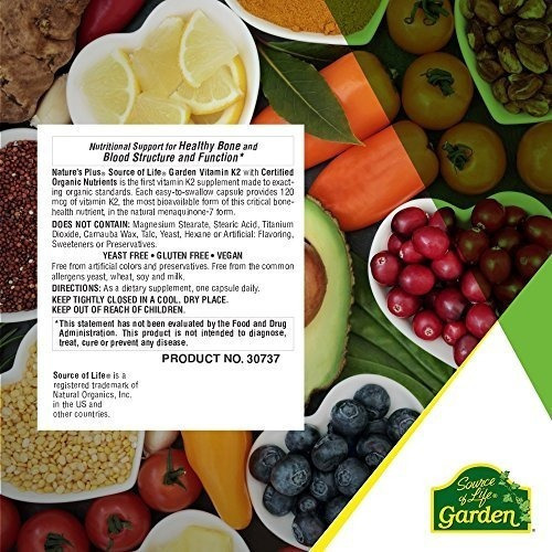 Nature's Plus Source Of Life Garden Cápsulas De Vitamina K2