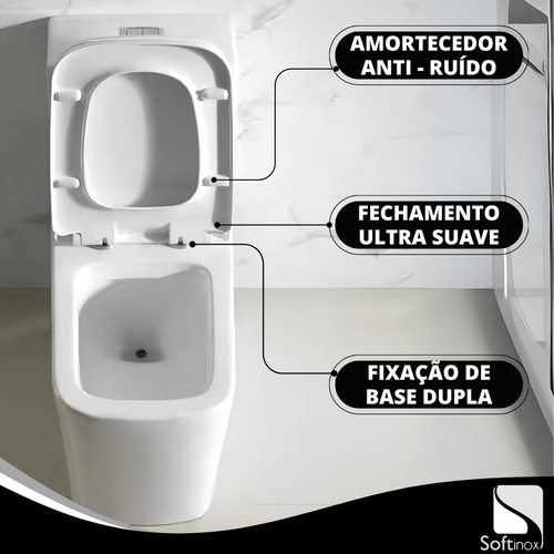 Vaso Sanitário Acoplado Privada Monobloco Completo Jato Plus