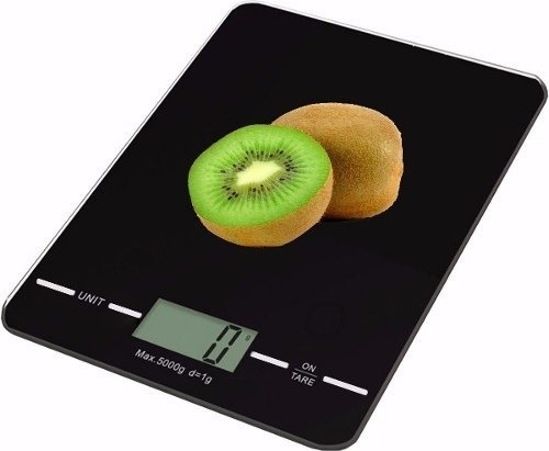 Pesa Balanza Digital Gramera De Cocina Vidrio Slim 5 Kilos